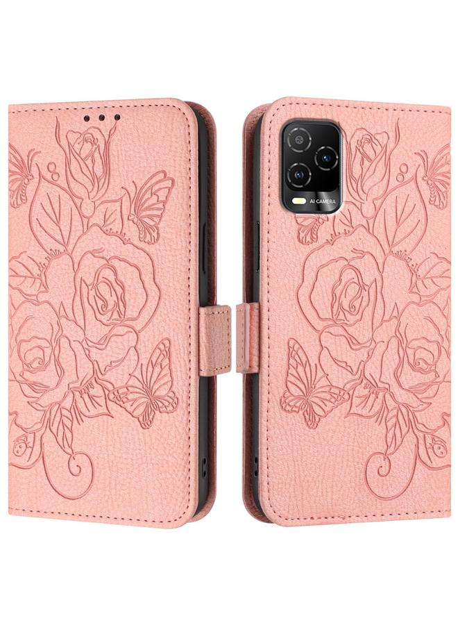 S-TOP Case For BLU View 5 Pro Embossed Rose RFID Anti-theft Leather Phone Case - Image 3