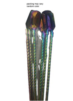 Cocktail spoon set with metal straws in bright colors. The set consists of 7 pieces, consisting of 6 spoons and a brush.
