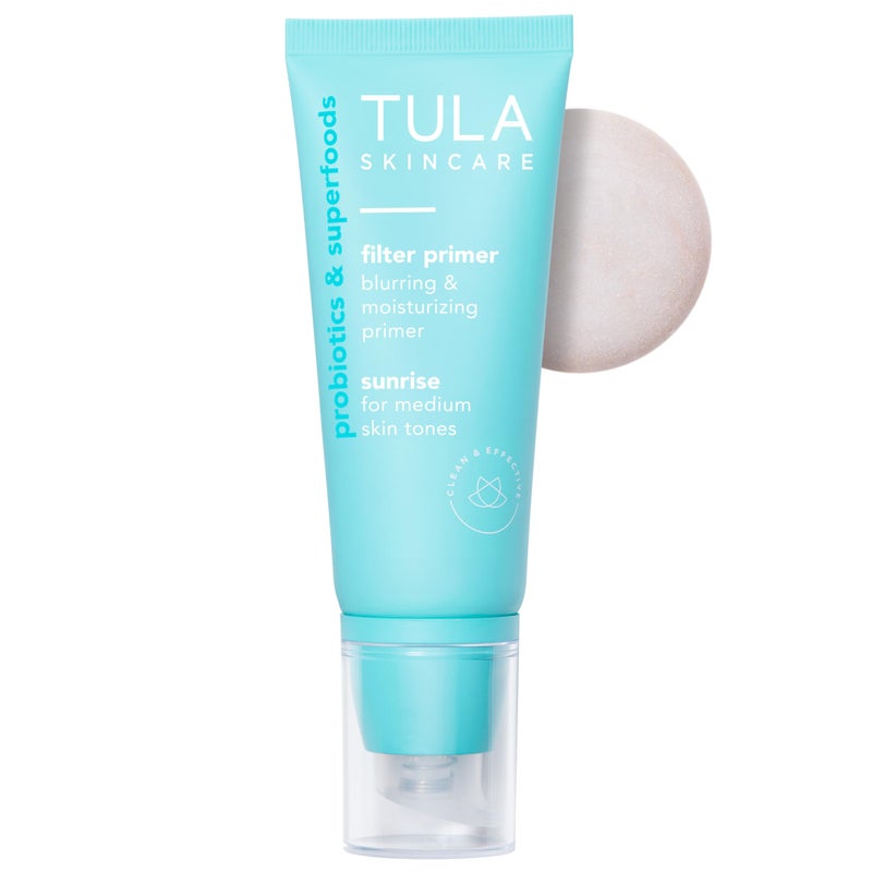 TULA Skin Care Face Filter Blurring and Moisturizing Primer - Sunrise, Evens the Appearance of Skin Tone & Redness, Hydrates & Improves Makeup Wear, 1fl oz - Image 1