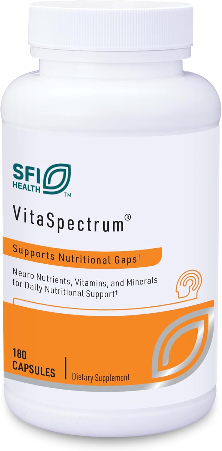 Klaire Labs VitaSpectrum Capsules  Multivitamin  Multimineral for Kids with 28 Essential Nutrients Including Folate B12 B6 Antioxidants Vitamin E  D3  No Copper or Iron GlutenFree 180ct - Image 1
