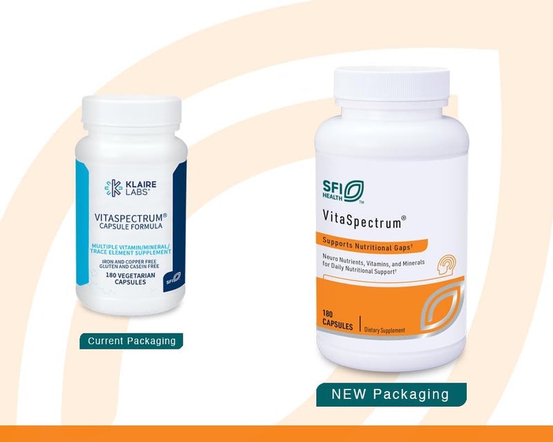 Klaire Labs VitaSpectrum Capsules  Multivitamin  Multimineral for Kids with 28 Essential Nutrients Including Folate B12 B6 Antioxidants Vitamin E  D3  No Copper or Iron GlutenFree 180ct - Image 2