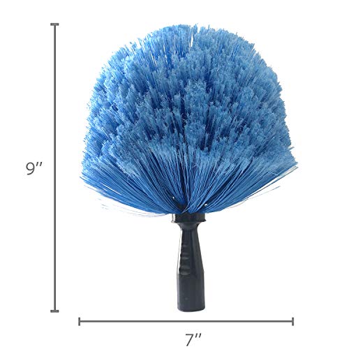 Coconut Cobweb Duster with Extension Pole, 10 FT Long Duster for High Ceilings, Walls, Medium Stiff Bristles Cobweb Brush with Lightweight Stainless Steel Pole for Outdoor Indoor Cleaning - Image 4