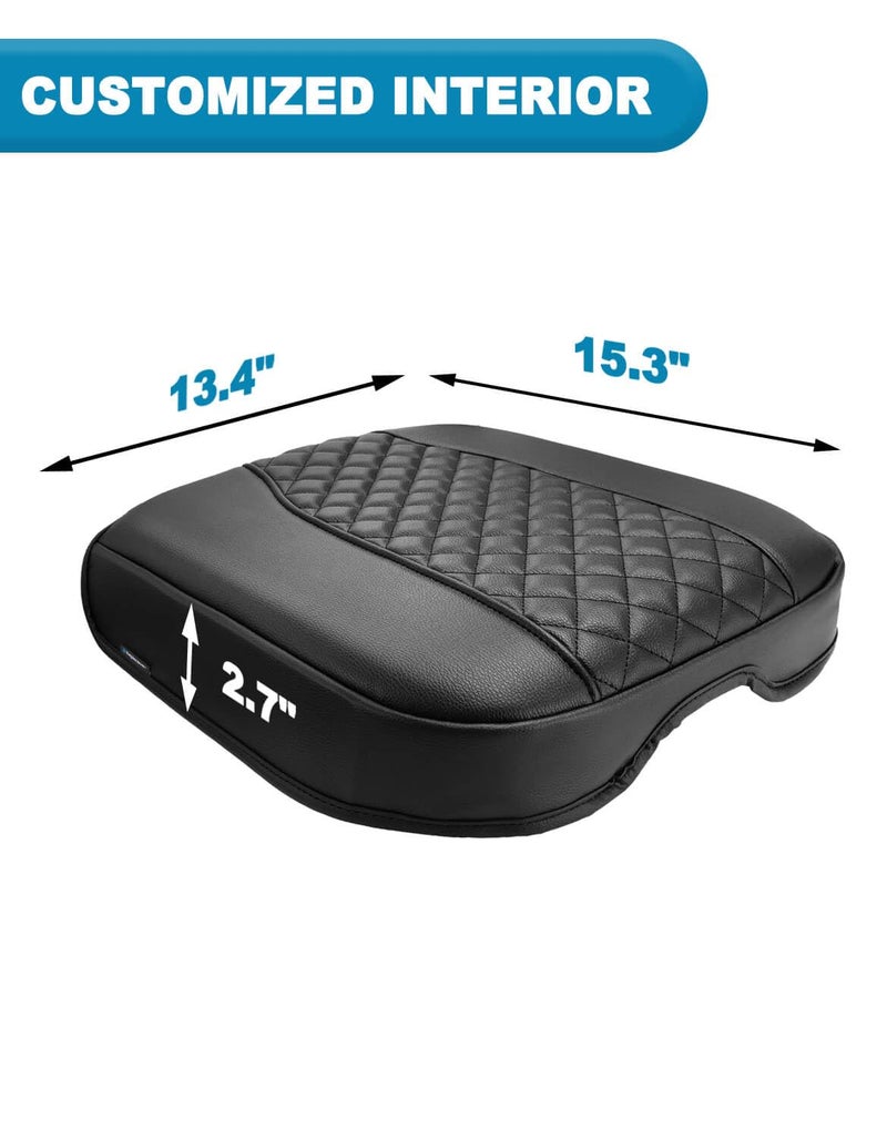 Eaglecover Center Console Cover for Chevy Silverado & GMC Sierra 1500 Accessories 2019-2025, Tahoe & Suburban & Yukon 2021-2025, Vinyl Car Armrest Protector, Floor Console Bucket Seat Only, Anti-Scratch, Black - Image 4