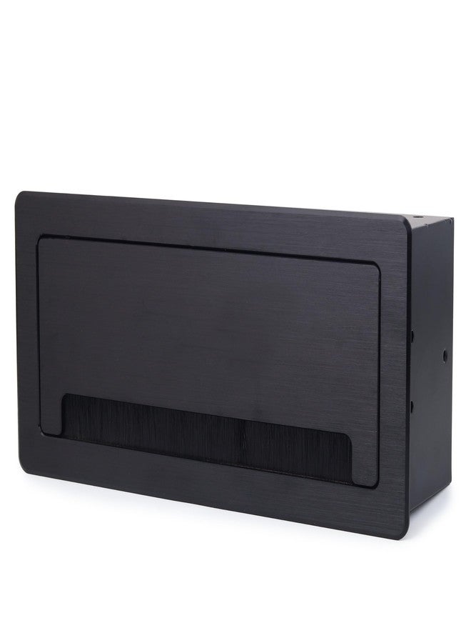 وحدة طاقة مكتبية قابلة للطي من BOXNUBE مزودة بمنافذ طاقة عالمية، HDMI، VGA، منفذي LAN، USB-A، منفذ هاتف ومنفذ AUX | وحدة تخزين كابلات للمكاتب وطاولات الاجتماعات (أسود) - Image 5