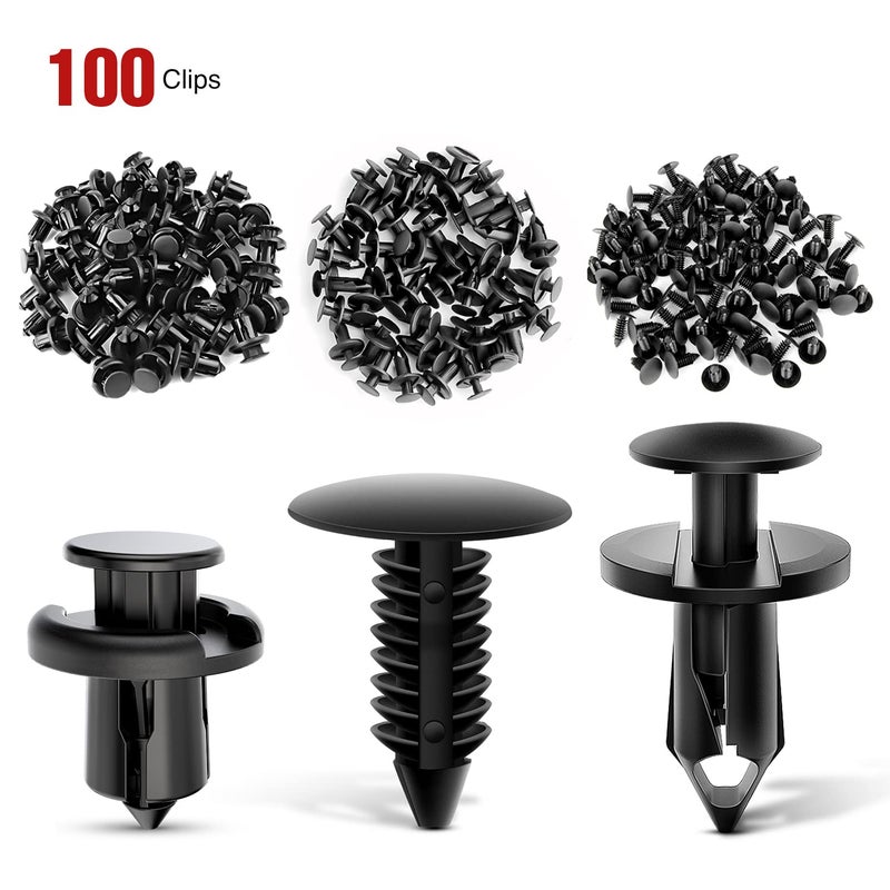 Nilight 100PCS Car Retainer Clips 7mm 8mm 10mm Nylon Push Expansion Screws Replacement Kit,Bumper Fastener Rivet Clips for Honda,Acura, GM,Ford,Chrysler 2 Years Warranty - Image 2