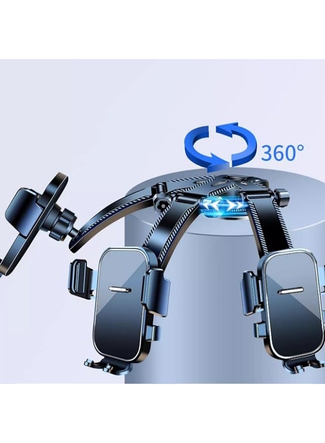 Car Phone Holder 9" Screen Fixed Clip Cell Phone Mount Auto Lock Hands-Free 360 Degree Rotation Dash Phone Holder Stand for All Phones - Image 2