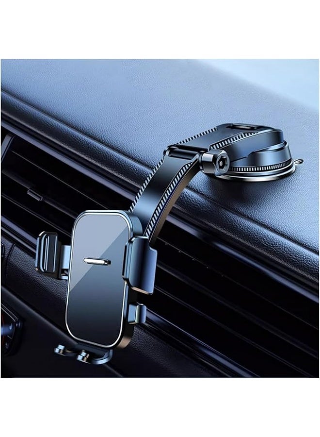 Car Phone Holder 9" Screen Fixed Clip Cell Phone Mount Auto Lock Hands-Free 360 Degree Rotation Dash Phone Holder Stand for All Phones - Image 1