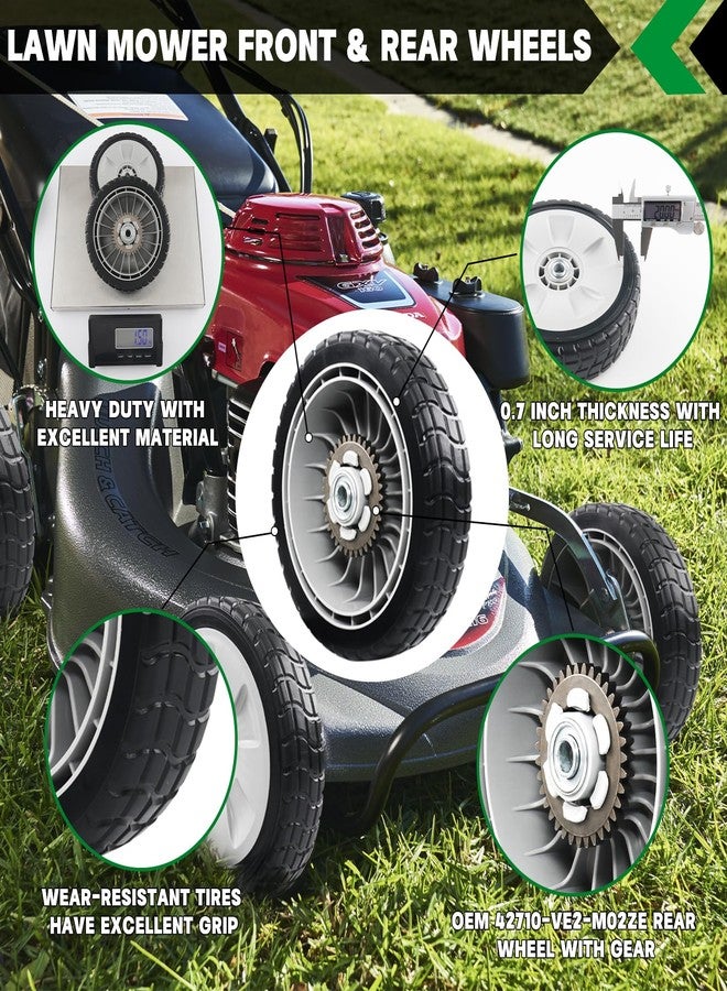 CheeMuii HRR216 Lawn Mower Drive Wheels Kit 2 Pcs Rear Wheels 42710-VE2-M02ZE Replace for Honda HRR216 HRS216 HRT216 Walk-behind Lawn Mower - Image 2