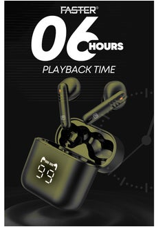 Faster E20 Pro Wireless Earbuds with Active Noise Cancellation (ANC) - 24 Hours Playtime with Bluetooth 5.3 - HiFi Bass Stereo Sound - Bluetooth Earphones with LED Display Case - IPX4 Waterproof Earbuds - For Exercise, Gym - Compatible with iPhone & Android  - Image 5