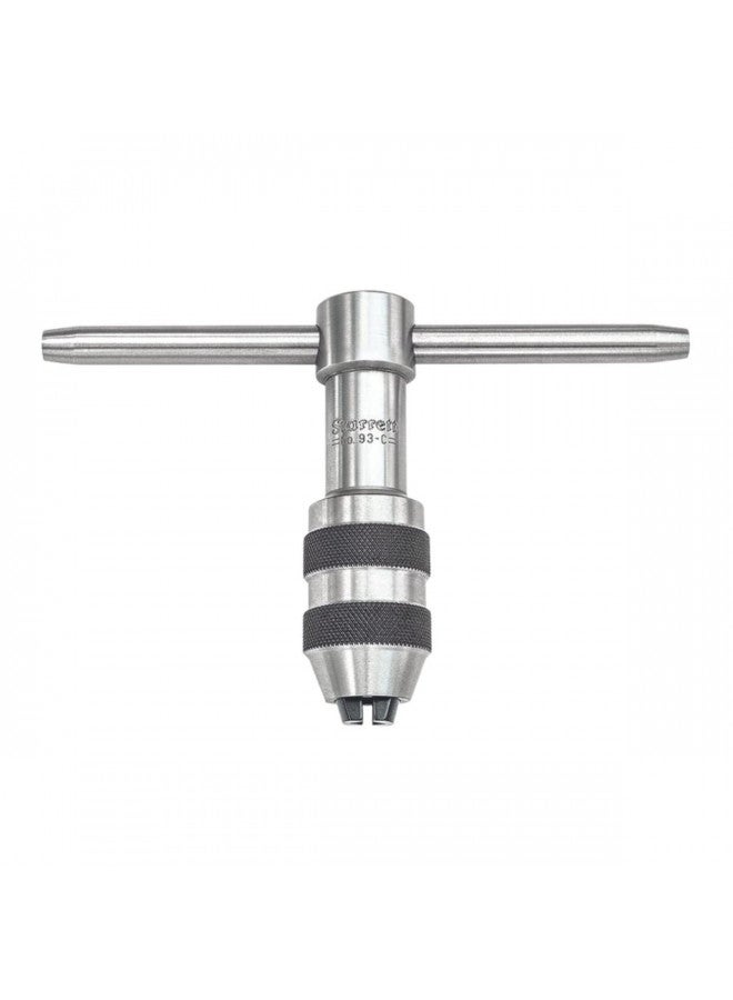 Starrett T-Handle Tap Wrench - Ideal for Holding Taps, Drills, Reamers and Small Tools - 1/4-1/2" Capacity Tap Size, 3-1/2" Body Length, 3/16-5/16" Square Shank - 93C - Image 1