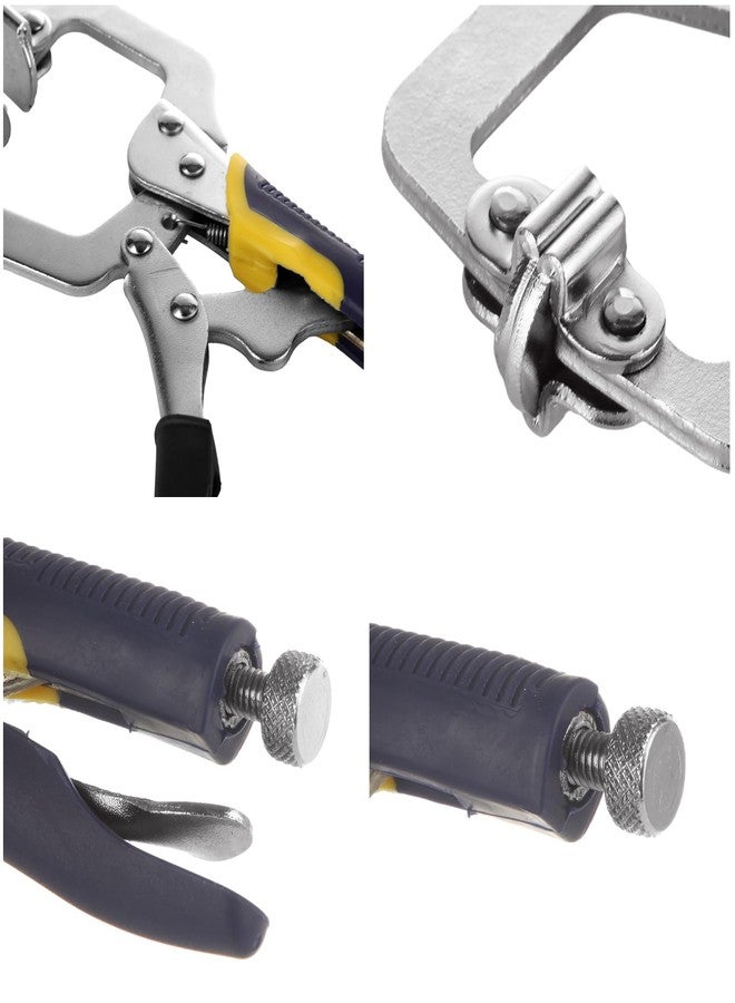 SENENQU 6 Pack 6 Inch Locking C Clamp, Locking Pliers Adjustable Welding Clamp with Regular Tip and Swivel Pad for Shop Home Farm and Auto Workshop Woodworking, Cabinetry, Repair - Image 4