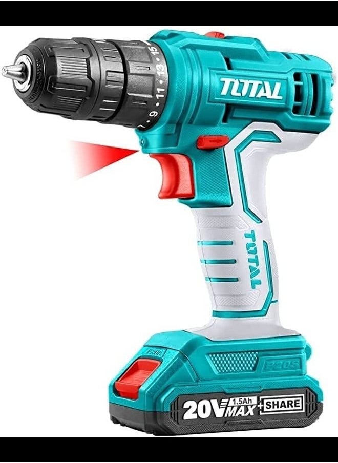 TOTAL Cordless Drill 20V Impact Drilling Screwdriver  - Image 1
