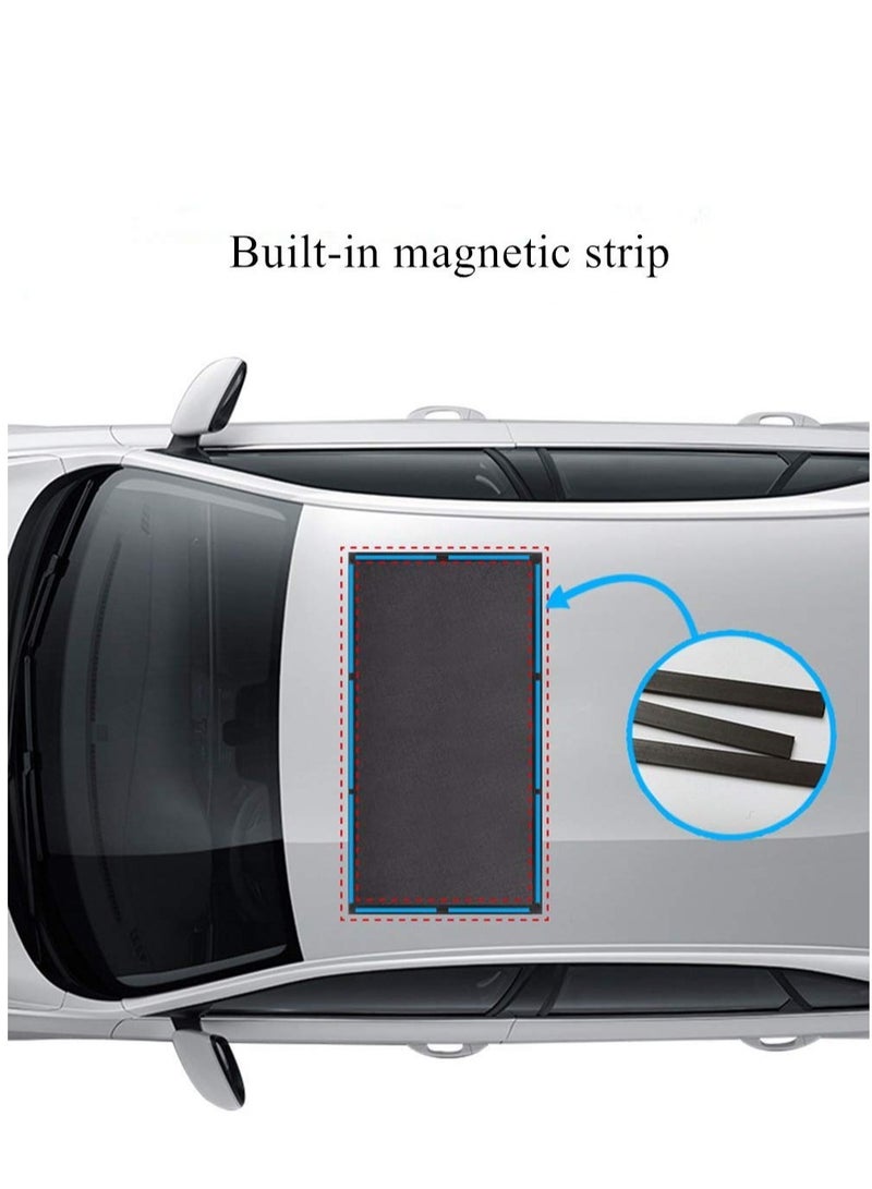Excefore Car Sunroof Sunshade, Sun Shade Magnetic Screen Net, Quick Install, UV Sun Protection Cover, Suitable for Baby Kids Breastfeeding When Parking on Trips (Black) - Image 5