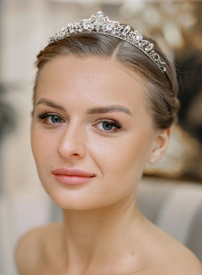 SWEETV Silver Wedding Tiaras and Crowns with Comb, Rhinestone Bridal Crown Princess Tiara Headpieces for Women and Flower Girls - Image 3