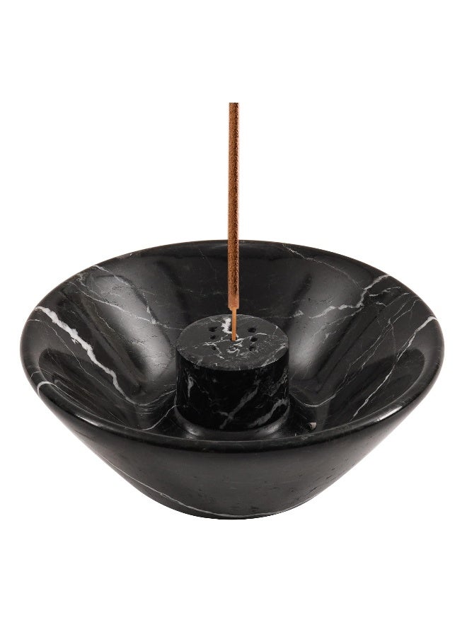 Radicaln Marble Incense Holder Green Onyx 5.5" Inch Handmade Incense Ash Tray with 9 Incense Holes - Incense Holder for Sticks - Ash Trays Indoor - Image 1