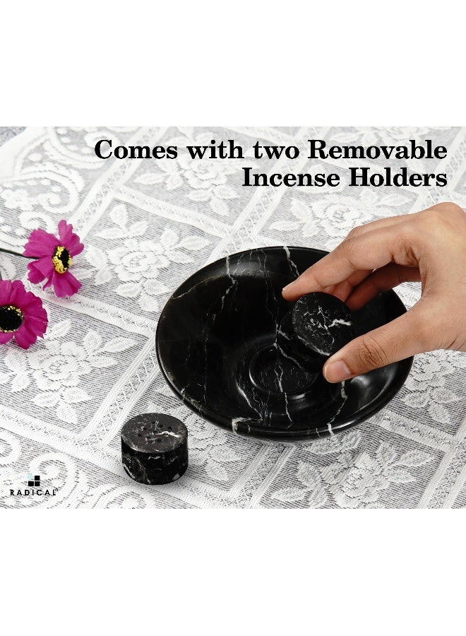 Radicaln Marble Incense Holder Green Onyx 5.5" Inch Handmade Incense Ash Tray with 9 Incense Holes - Incense Holder for Sticks - Ash Trays Indoor - Image 4