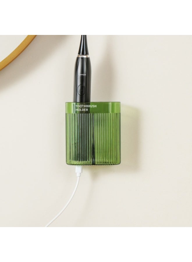 هومستر حامل فرشاة الأسنان, حامل فرشاة الأسنان الجدار الجدار للحمام, 2 فتحات حامل فرشاة الأسنان الكهربائية, منظم الحمام - Image 2