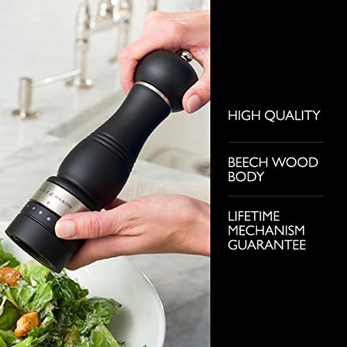 COLE & MASON Ardingly Wood Pepper Grinder - Wooden Mill Includes Gourmet Precision Mechanism and Premium Peppercorns, Dark Brown - Image 2