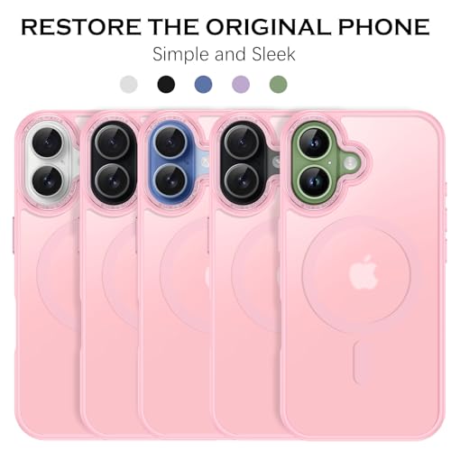 YINLAI for iPhone 17 Case 6.3-inch,Magnetic Compatible with MagSafe, Slim Matte Anti-Fingerprint, Shockproof Full Body Military Grade Protection for iPhone 17 Cover, Light Pink - Image 4