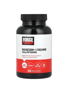 Force Factor Force Factor, Magnesium + L-Theanine, 120 Vegetable Capsules  - Image 1