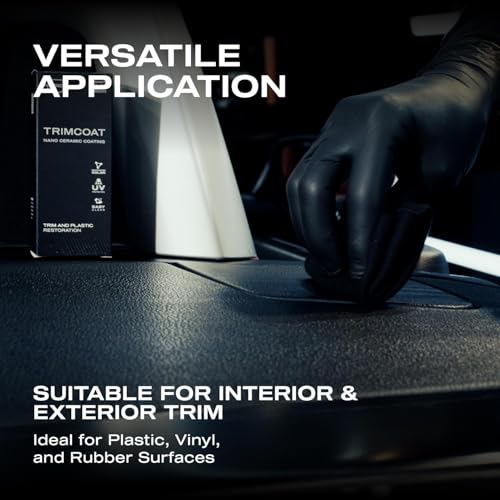 Nasiol TrimCoat Hydrophobic Ceramic Coating Kit – Plastic Trim Restorer, Restores Faded Trim to Original Color, Up to 2 Years Durability, Ultimate UV Protection, Easy Application – 1.01 oz - Image 5