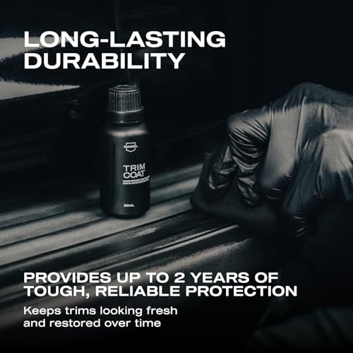 Nasiol TrimCoat Hydrophobic Ceramic Coating Kit – Plastic Trim Restorer, Restores Faded Trim to Original Color, Up to 2 Years Durability, Ultimate UV Protection, Easy Application – 1.01 oz - Image 3