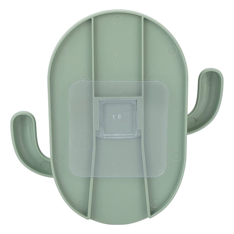 Voxmix Toothbrush Holder Cactus Wall Mount Stand Container Space Saving Fast Disposal 1 Pack 14 x 145 x 45 cm Plastic Multicolor - Image 3