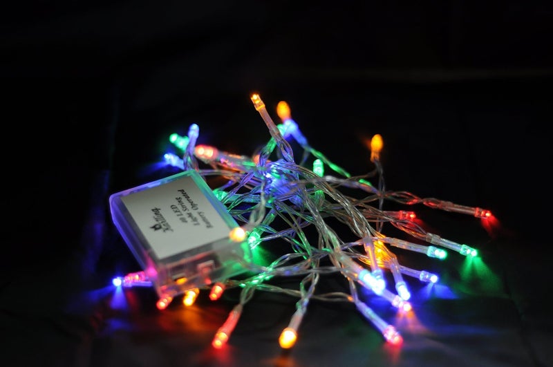 Karlling Battery Operated Christmas Lights,13 ft Short Clear Wire String Led Twinkle Fairy Light for Small Mini Xmas Tree and Wedding Party Indoor/Outdoor Decoration(Multicolor) - Image 1