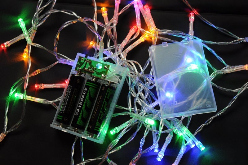 Karlling Battery Operated Christmas Lights,13 ft Short Clear Wire String Led Twinkle Fairy Light for Small Mini Xmas Tree and Wedding Party Indoor/Outdoor Decoration(Multicolor) - Image 3