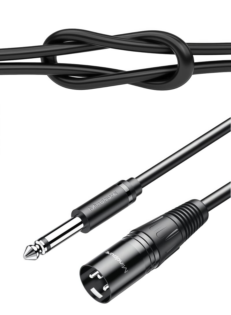 Mindpure 6.35mm(1/4 Inch)Short TRS to XLR Cable-4.92ft,Male to Male XLR to TRS Cable,Black - Image 4