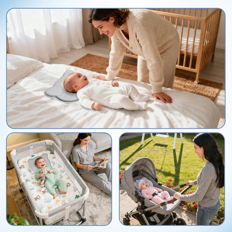 وسادة ارتجاع الأطفال - وسادة دعم الرضع مع مسند قدم قابل للتعديل وحزام أمان - Image 3