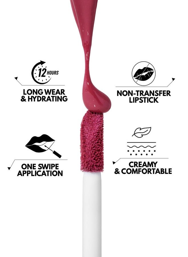 FLiCKA Set and Attack Liquid Matte Lipstick For Women| Transfer Proof, Smudge Proof, Non-Sticky, Creamy Lightweight Lipstick For Women, 09 Pro at Pout, 7ml - Image 5