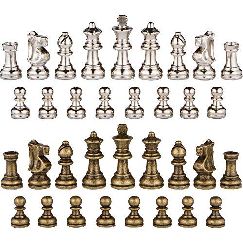 Best Chess Set Odysseus Metal Weighted Chess Pieces with 2.5 Inch King and Extra Queens, Pieces Only, No Board - Image 3