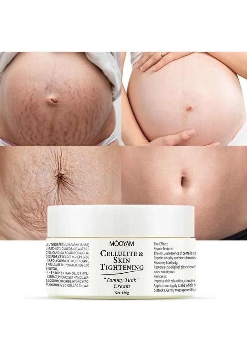 MOOYAM 120g Cellulite and Skin Tightening Cream Stretch Mark Removal Belly Firming Maximum Slim Intense Gel Cream Heat Activated Skin Tightening Cream for Body Reduces the Appearance of Cellulite - Image 4