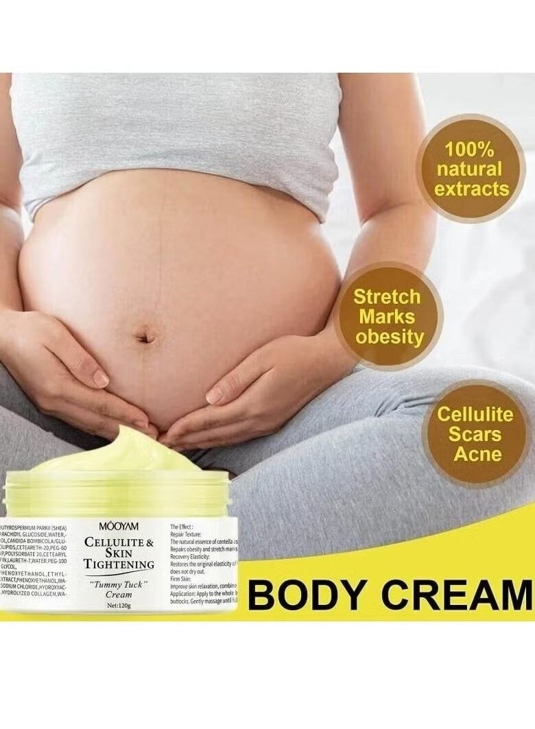 MOOYAM 120g Cellulite and Skin Tightening Cream Stretch Mark Removal Belly Firming Maximum Slim Intense Gel Cream Heat Activated Skin Tightening Cream for Body Reduces the Appearance of Cellulite - Image 5
