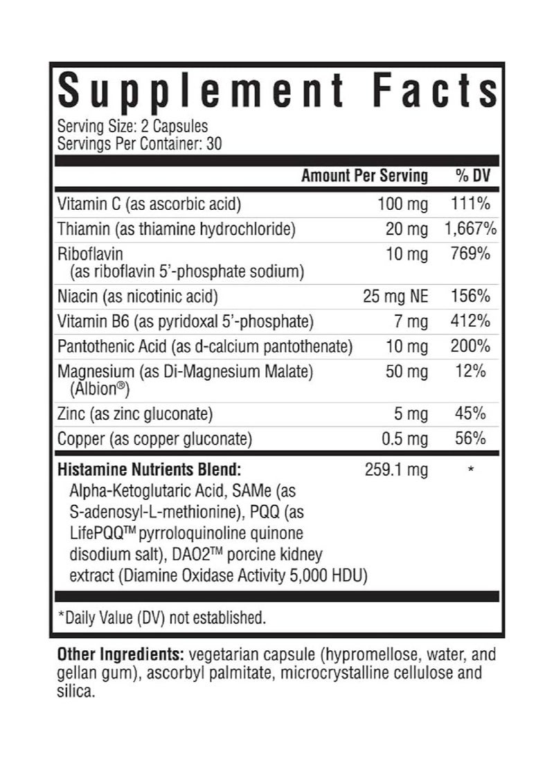 Seeking Health - Seeking Health, Histamine Nutrients 60 Capsules - Image 1