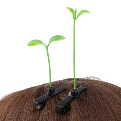 HANABASS 50 Pcs Bean Sprout Clips Rave Sprouts Clips Sprout Hair Clips Funny Plant Hairpins, Festival Accessories for Girls - Image 4