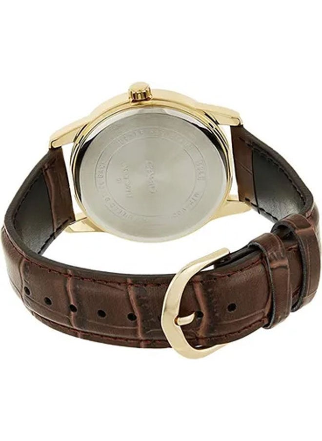 CASIO - Leather Analog Watch MTP-V001GL-1BUDF - Image 1