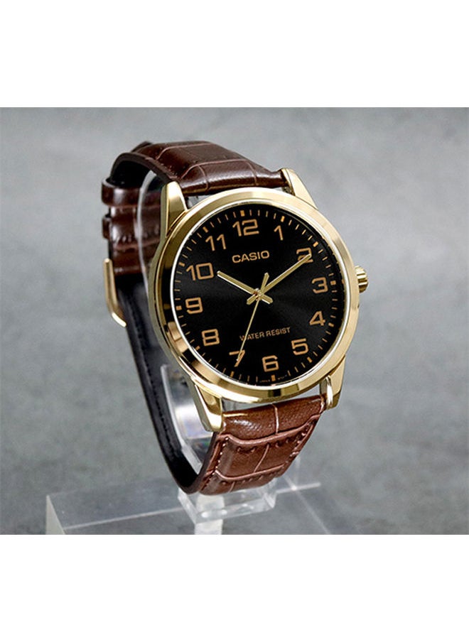CASIO - Leather Analog Watch MTP-V001GL-1BUDF - Image 1