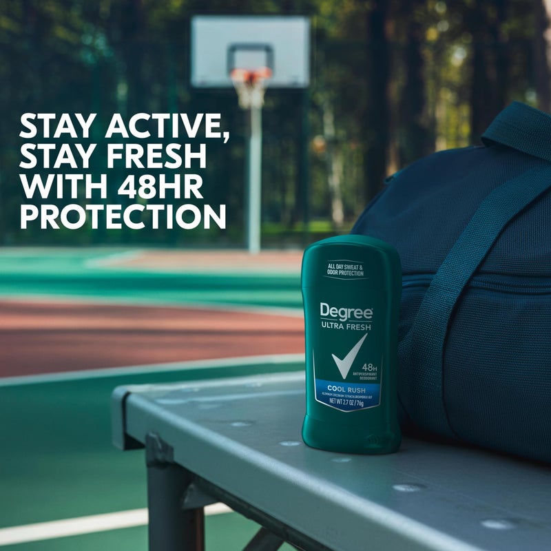 Degree Men Ultra Fresh Antiperspirant Deodorant Stick for Men 4 Pack Cool Rush 2.7 oz - Image 3