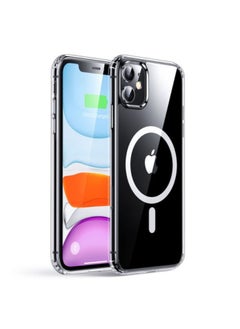 IPhone11 6.1 Inch Magnetic Transparent Shockproof Anti-Yellowing Flexible Silicone TPU MagSafe Wireless Charging Back Cover Case