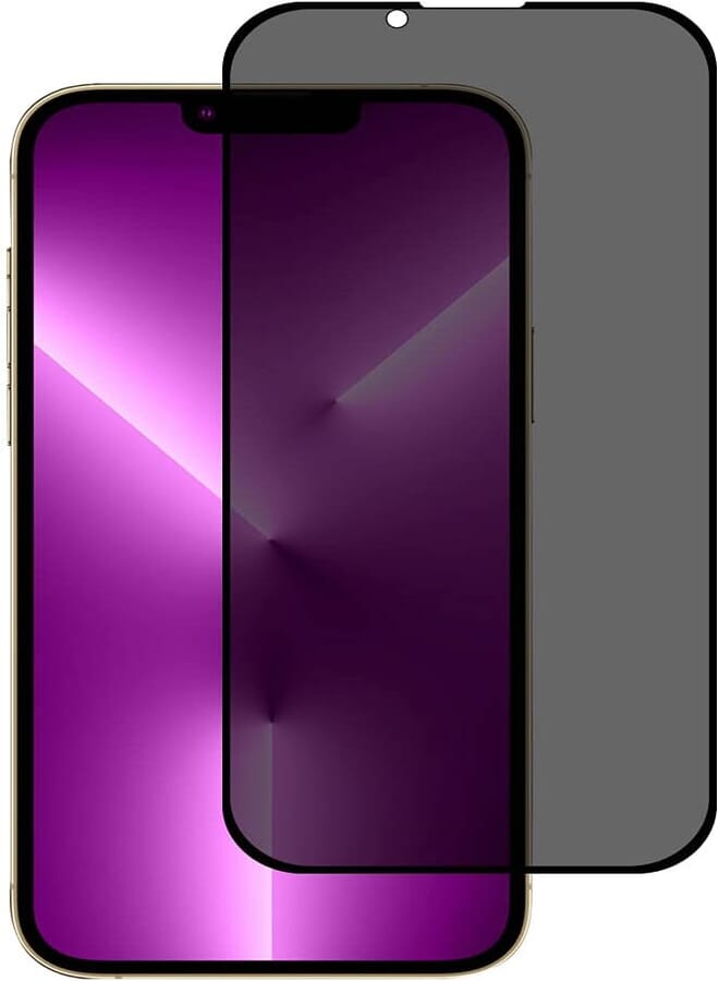 9D Al-HuTrusHi Screen protector Compatible with iPhone 13 Pro 5G 6.1 inch, Privacy Tempered Glass Screen Protector, Easy Installation Bubble Free