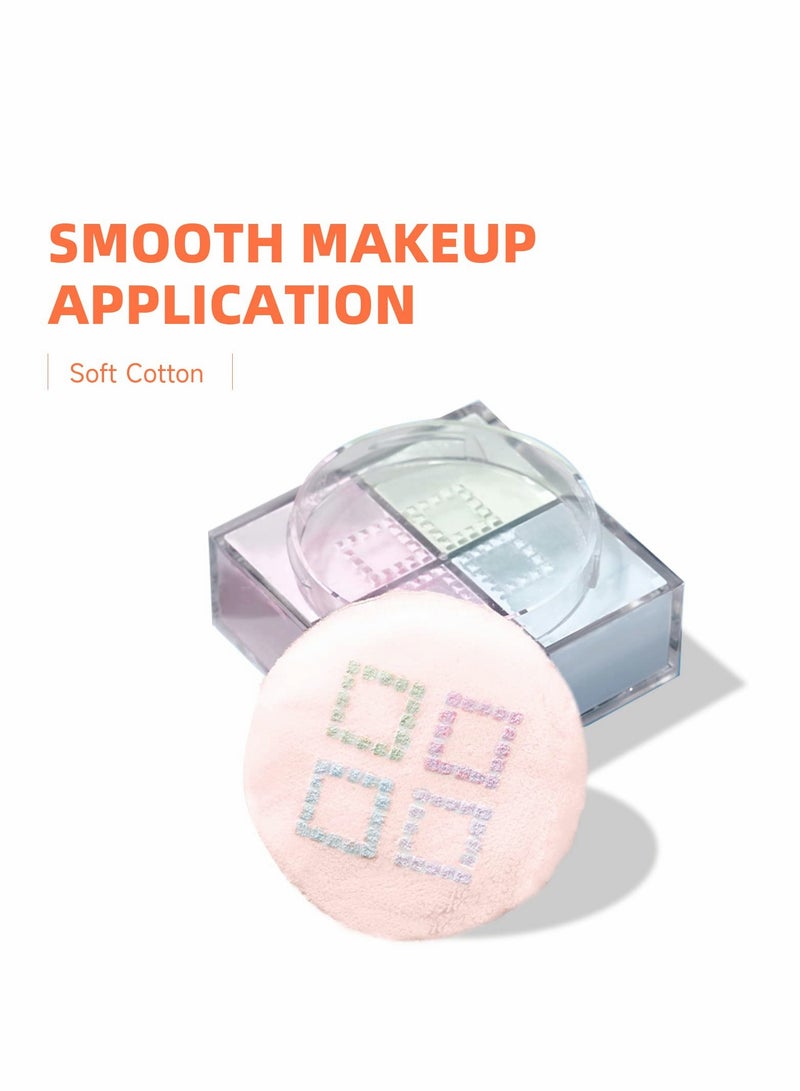 Excefore 10 Pieces Cosmetic Powder Puff Soft Face Powder Puff Soft Sponge Round Foundation Makeup Tool - Image 3