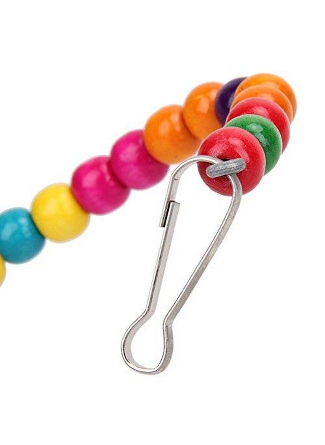 Sage Square Sage Square Jumbo Size Playful Natural Wood Bead Swing Flexible Ladder Toy for Cockatiel, Lovebird, Budgerigar, Sun Conure, Finch, African Grey, Canary, Cockatoo, Macaw, Budgies Birds (150cm)  - Image 4