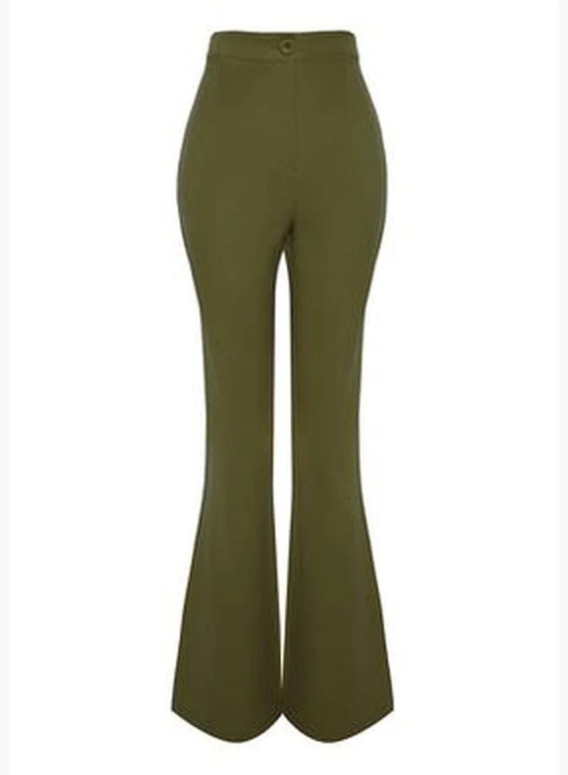 trendyol Khaki Spanish Leg Flare Woven Trousers TOFAW19BB0581