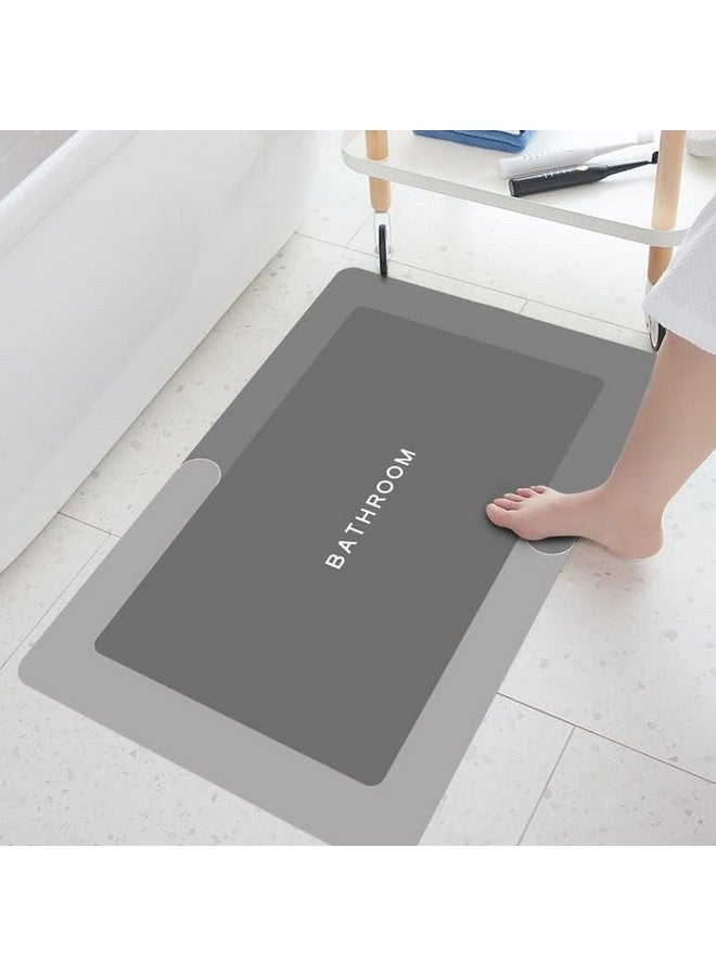 AKRIZA Polyester Anti-Slip Bath Mat (40 X 60 Cm) For Quick Water Absorbent Diatomite Door Mat Bathmat For Home Door And Kitchen - Multicolor (Bathroom, Rectangular) - Image 1