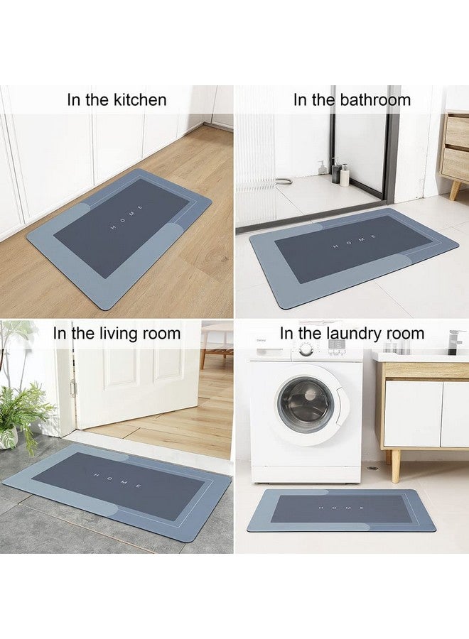 AKRIZA Polyester Anti-Slip Bath Mat (40 X 60 Cm) For Quick Water Absorbent Diatomite Door Mat Bathmat For Home Door And Kitchen - Multicolor (Bathroom, Rectangular) - Image 3