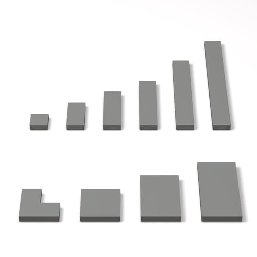 YUJHITP 100 Piece Dark Gray Building Tiles Bulk Assortment Pack Tiles Accessories for Building with 10 Size Compatible with Lego Parts and Pieces - Image 1