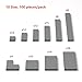 YUJHITP 100 Piece Dark Gray Building Tiles Bulk Assortment Pack Tiles Accessories for Building with 10 Size Compatible with Lego Parts and Pieces - Image 4