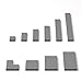 YUJHITP 100 Piece Dark Gray Building Tiles Bulk Assortment Pack Tiles Accessories for Building with 10 Size Compatible with Lego Parts and Pieces - Image 2